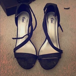 Fiona Black Sandal Stilettos